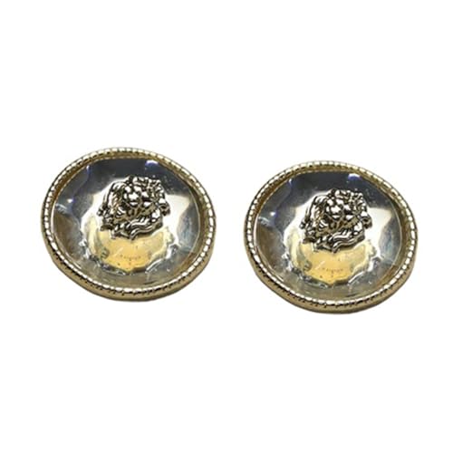 Codulu Löwen-Knöpfe, rund, Nähknopf, Mantel, Hemd, Ersatzknopf für Blazer, Uniform, Anzüge, Handwerk, dekorativ, 18 mm, Weiß, 2 Stück Codulu Löwen-Knöpfe, rund, Nähknopf, Mantel, Hemd, Ersatzknopf für Blazer, Uniform, Anzüge, Handwerk, dekorativ, 18 mm, Weiß, 2 Stück von Codulu