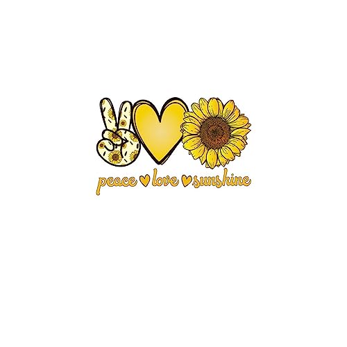Codulu Peace Love Sunshine Bügelbild Muster Abziehbild Applikation für DIY T-Shirt Jeans Hut Rucksäcke Kunstdekoration (S) - 1 Stück von Codulu