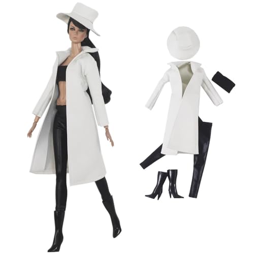 Codulu Puppenkleidung für 11,5 Zoll America Doll 30 cm Mädchenpuppe-Jacke, Oberteile, Schlaghosen, Schuhe, Tasche, Business-Kleidung, Outfits für 1/6 BJD-Puppe, Kinderspielzeug-5 Teile/Satz-#C Codulu Puppenkleidung für 11,5 Zoll America Doll 30 cm Mädchenpuppe-Jacke, Oberteile, Schlaghosen, Schuhe, Tasche, Business-Kleidung, Outfits für 1/6 BJD-Puppe, Kinderspielzeug-5 Teile/Satz-#C von Codulu