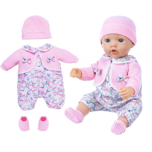 Codulu Kleidung für 18 Zoll amerikanische Puppen-Blumenanzug mit Socken Shorts Kleider und Accessoires für 43-46cm-A Puppen von Codulu