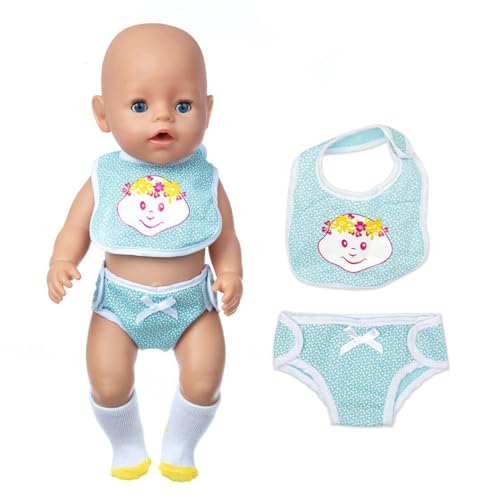Codulu Puppenkleidung für 18 Zoll amerikanische Puppen-Polka Dot Lätzchen Unterwäsche Kleidung 43-46 cm Puppenzubehör Mädchenpuppe 2 Stück/Set Blau Codulu Puppenkleidung für 18 Zoll amerikanische Puppen-Polka Dot Lätzchen Unterwäsche Kleidung 43-46 cm Puppenzubehör Mädchenpuppe 2 Stück/Set Blau von Codulu