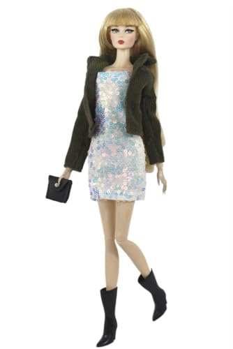 Codulu Puppenkleidung für 29,2 cm große Amerika-Puppe, 30 cm, Mädchen, Puppe, lässige Outfits, Paillettenröcke, Mantel, Kleidung, Zubehör für 1/6 BJD-Puppe, Kinderspielzeug, #B Codulu Puppenkleidung für 29,2 cm große Amerika-Puppe, 30 cm, Mädchen, Puppe, lässige Outfits, Paillettenröcke, Mantel, Kleidung, Zubehör für 1/6 BJD-Puppe, Kinderspielzeug, #B von Codulu