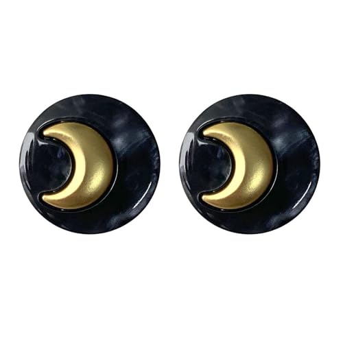 Codulu Vintage-Mondknöpfe, rund, zum Nähen, für Mantel, Hemd, Ersatzknopf für Blazer, Uniform, Anzüge, Handwerk, dekorativ, 22,5 mm, Schwarz Codulu Vintage-Mondknöpfe, rund, zum Nähen, für Mantel, Hemd, Ersatzknopf für Blazer, Uniform, Anzüge, Handwerk, dekorativ, 22,5 mm, Schwarz von Codulu