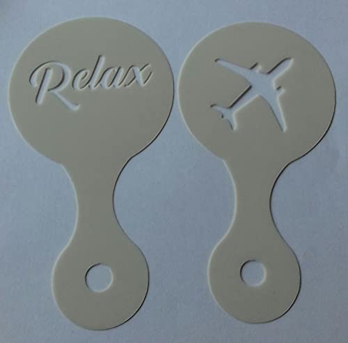 Relax & Plane Kaffeetasse/Cappuccino Schablonen wiederverwendbar viele Male Cafe Restaurant Tourismus Urlaub Flugzeug Relax & Plane Kaffeetasse/Cappuccino Schablonen wiederverwendbar viele Male Cafe Restaurant Tourismus Urlaub Flugzeug von Coffee Inspirations UK