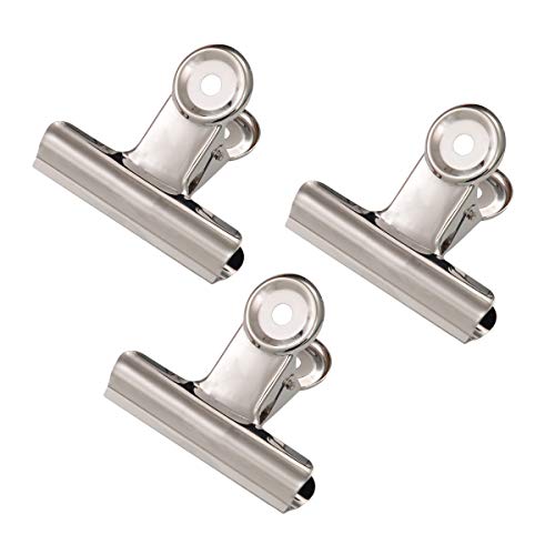Große Metall Scharnier Clips, Coideal 20 Stück 2 Zoll Silber Bulldogge Büroklammer Klemme, Geld Datei Binder Clips für Bilder, Fotos, Home Büromöbel und Bürobedarf (50mm) von Coideal