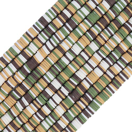 COIRIS 3400 Stück Mixcolor Vinyl Heishi Perlen Umweltfreundlich Handgemachtes Polymer 6 mm Ton Zwischenperlen für Surfer Chocker Halskette Armband Ohrringe Schmuckherstellung(RT-A12Mix) von Coiris