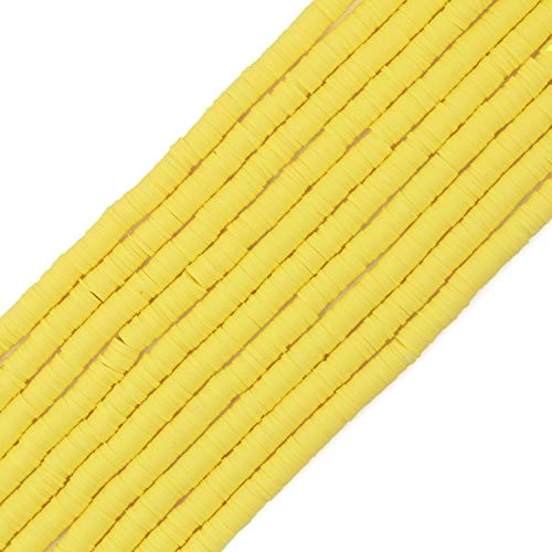COIRIS Heishi-Perlen, 3400 Stück, gemischte Farben, aus Vinyl, umweltfreundlich, handgefertigt, 6 mm, Abstandshalter für Surfer, Chocker, Halskette, Armband, Ohrringe, Schmuckherstellung (RT-Yellow-6) COIRIS Heishi-Perlen, 3400 Stück, gemischte Farben, aus Vinyl, umweltfreundlich, handgefertigt, 6 mm, Abstandshalter für Surfer, Chocker, Halskette, Armband, Ohrringe, Schmuckherstellung (RT-Yellow-6) von Coiris