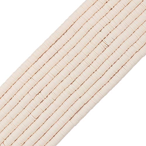 Vinyl Heishi Perlen Umweltfreundlich Handgemachte Polymer-Ton-Abstandshalter 6 mm Scheibe Flache Perlen für Surfer-Chocker-Halsketten, 3400 Stück (RT-Pale Pink-6) Vinyl Heishi Perlen Umweltfreundlich Handgemachte Polymer-Ton-Abstandshalter 6 mm Scheibe Flache Perlen für Surfer-Chocker-Halsketten, 3400 Stück (RT-Pale Pink-6) von Coiris