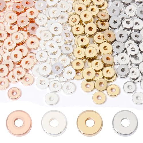 Coiris 200 Stück 4 Farben Herz-Perlen-Charm-Set für Armbänder, Gold, Silber, Rhodium, Rotgold, Metall, lose Perlen für Halskette, Schmuckherstellung, Großpackung Perlen für DIY Handwerk (RT-CCB6-rund) Coiris 200 Stück 4 Farben Herz-Perlen-Charm-Set für Armbänder, Gold, Silber, Rhodium, Rotgold, Metall, lose Perlen für Halskette, Schmuckherstellung, Großpackung Perlen für DIY Handwerk (RT-CCB6-rund) von Coiris