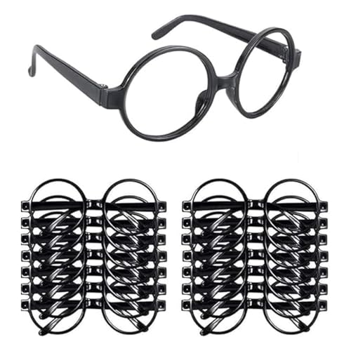 Col-Pary 16pcs Zauberer-Brille mit rundem Rahmen ohne Linsen für Halloween Maskerade Cosplay Geburtstagsfeiern Magier Mottopartys Col-Pary 16pcs Zauberer-Brille mit rundem Rahmen ohne Linsen für Halloween Maskerade Cosplay Geburtstagsfeiern Magier Mottopartys von Col-Pary