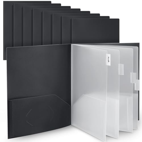 Colarr Ordner mit 10 Fächern, stabiler Kunststoff, mehrere Fächer, Briefgröße, Papier, Dokumente, Projekt-Organizer für Schule, Büro, Geschäftstreffen, Schwarz, 8 Stück Colarr Ordner mit 10 Fächern, stabiler Kunststoff, mehrere Fächer, Briefgröße, Papier, Dokumente, Projekt-Organizer für Schule, Büro, Geschäftstreffen, Schwarz, 8 Stück von Colarr