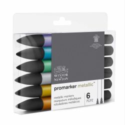 Promarker Aquarellmarker Metallic 6 Stück von Winsor & Newton