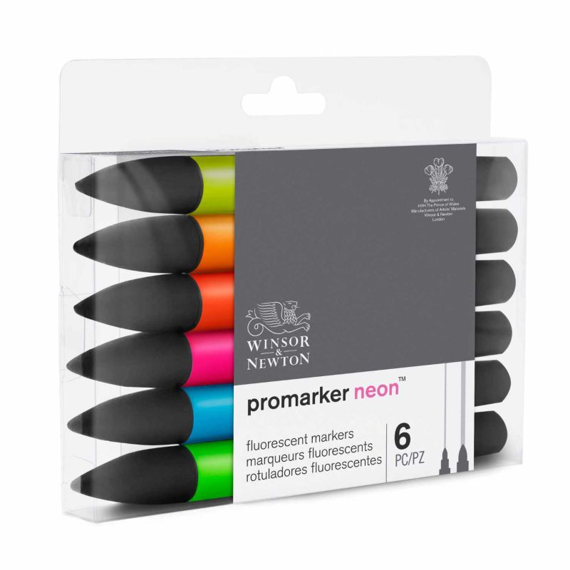 Promarker Aquarellmarker Neon 6 Stück von Winsor & Newton