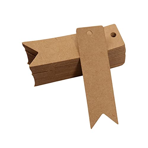 100 Stück Geschenkanhänger, Geschenkbevorzugung, Kleidungsanhänger mit Loch, Verpackungsanhänger, Papieranhänger für Lesezeichen, Party, Kraft von Colcolo