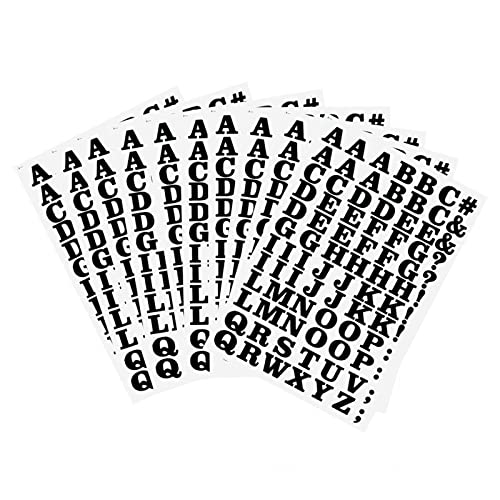 860x Heat Transfer Patches Alphabet 10 Blatt Beflockung selbstklebend bestickt waschbare Buchstaben und Punze Eisen auf Abzeichen für Tasche, 27x18,5cm Schwarz von Colcolo