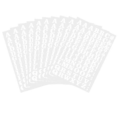 860x Heat Transfer Patches Alphabet 10 Blatt Beflockung selbstklebend bestickt waschbare Buchstaben und Punze Eisen auf Abzeichen für Tasche, 27x18,5cm Weiß von Colcolo