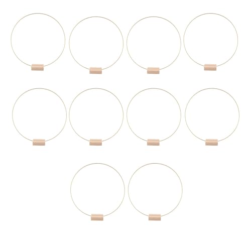 Colcolo 10 -Kreolen aus Metall mit Holzständer, runder Kranzrahmen aus Metall für Hochzeit, Weihnachten, Bankett, Dekoration, 30CM Colcolo 10 -Kreolen aus Metall mit Holzständer, runder Kranzrahmen aus Metall für Hochzeit, Weihnachten, Bankett, Dekoration, 30CM von Colcolo