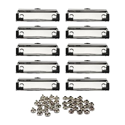 Colcolo 10 Stück Dokumententafel-Clips, Metall-Klemmbrett-Clips, robuster Briefpapier-Tellerhalter mit Gummifüßen, Klemmbrett-Klammern für die Schule Colcolo 10 Stück Dokumententafel-Clips, Metall-Klemmbrett-Clips, robuster Briefpapier-Tellerhalter mit Gummifüßen, Klemmbrett-Klammern für die Schule von Colcolo