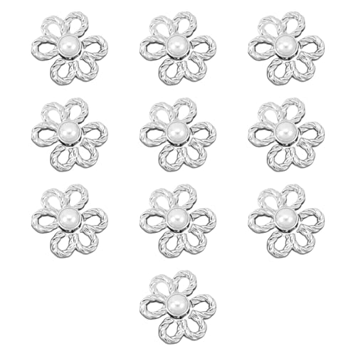 Colcolo 10 Stück Jeans verschärfen Taillenschnallen Blumenjeans Knöpfe Ersatz Frauen kompakte elegante Dekoration für Röcke Kleidung, Silber Colcolo 10 Stück Jeans verschärfen Taillenschnallen Blumenjeans Knöpfe Ersatz Frauen kompakte elegante Dekoration für Röcke Kleidung, Silber von Colcolo