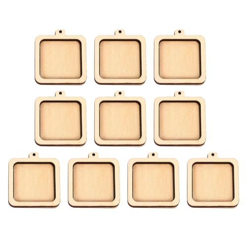 Colcolo 10 x Mini-Stickrahmen aus Holz, Ringe, Holzrahmen, Stickrahmen, DIY-Werkzeug für Schlüsselanhänger, Rahmen, Basteln, Anhänger, Heimdekoration, Quadrat Colcolo 10 x Mini-Stickrahmen aus Holz, Ringe, Holzrahmen, Stickrahmen, DIY-Werkzeug für Schlüsselanhänger, Rahmen, Basteln, Anhänger, Heimdekoration, Quadrat von Colcolo
