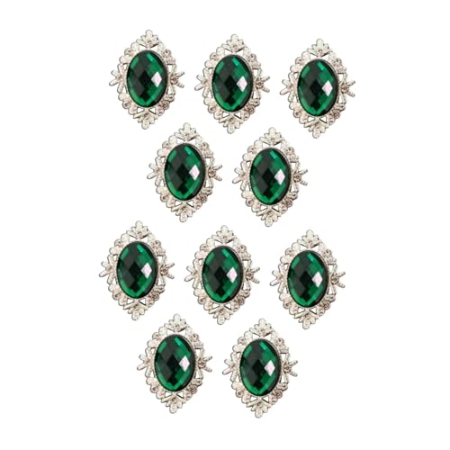 Colcolo 10x Nähzubehör Aus Legierung für Hochzeitsdekoration Und Haaraccessoires, Grün Colcolo 10x Nähzubehör Aus Legierung für Hochzeitsdekoration Und Haaraccessoires, Grün von Colcolo