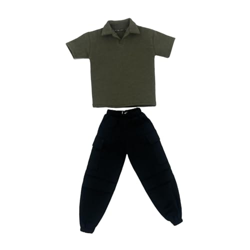 Colcolo 2 Stücke 1:6 Kurzarm T-Shirt und Hosen Kleidungsstück Handgemachte Puppe Kleidung Kostüm für 12 in Männliche Figur Dress up Zubehör, GrÜn Colcolo 2 Stücke 1:6 Kurzarm T-Shirt und Hosen Kleidungsstück Handgemachte Puppe Kleidung Kostüm für 12 in Männliche Figur Dress up Zubehör, GrÜn von Colcolo