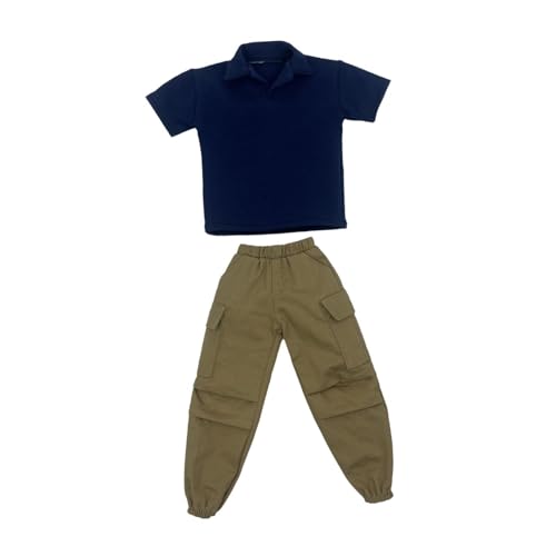 Colcolo 2 Stücke 1:6 Kurzarm T-Shirt und Hosen Kleidungsstück Handgemachte Puppe Kleidung Kostüm für 12 in Männliche Figur Dress up Zubehör, Marine Colcolo 2 Stücke 1:6 Kurzarm T-Shirt und Hosen Kleidungsstück Handgemachte Puppe Kleidung Kostüm für 12 in Männliche Figur Dress up Zubehör, Marine von Colcolo