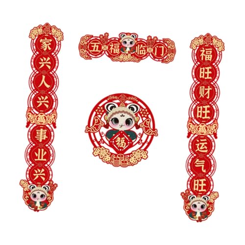 Colcolo 2025 chinesische Neujahrs-Couplets Türaufkleber Frühlingsfest-Couplets-Set Geschenk 2025 Chinesische Neujahrs-Dekoration für Fenster, Style B Colcolo 2025 chinesische Neujahrs-Couplets Türaufkleber Frühlingsfest-Couplets-Set Geschenk 2025 Chinesische Neujahrs-Dekoration für Fenster, Style B von Colcolo
