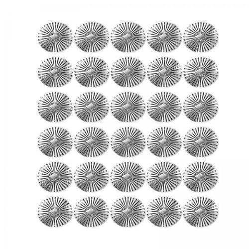 Colcolo 2x 30 X Vintage Metallknöpfe, Oval, Zinklegierung, Graviertes Muster, Dekorative Ösenknöpfe Zum Nähen von Dekorationen, Anzügen, Basteln, Mänteln, von Colcolo