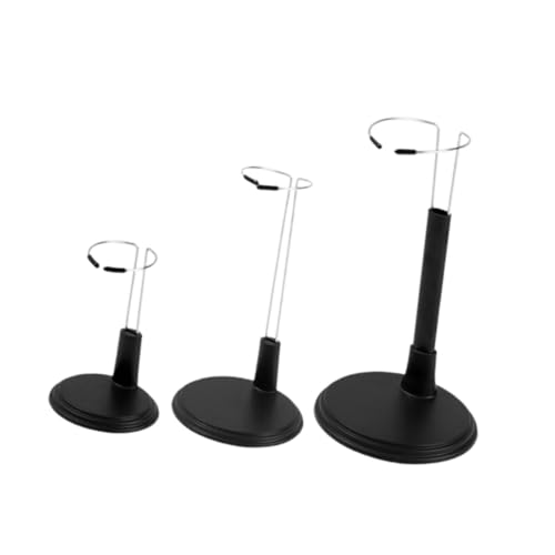 Colcolo 3-teilige verstellbare Puppenständer, Puppen-Displayständer, Organisation, Mehrzweck-Displayhalterungen, Stützbasen für Sammler, Schwarz von Colcolo