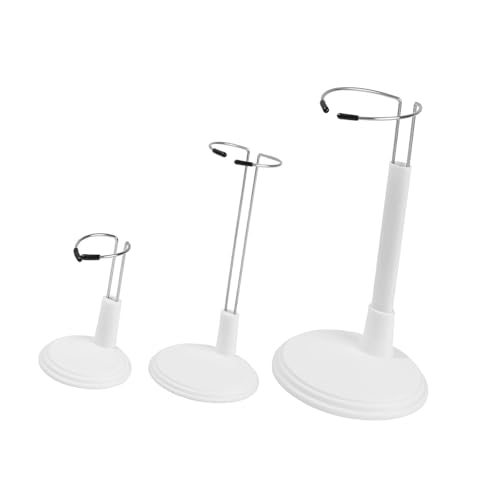Colcolo 3-teilige verstellbare Puppenständer, Puppen-Displayständer, Organisation, Mehrzweck-Displayhalterungen, Stützbasen für Sammler, Weiß von Colcolo