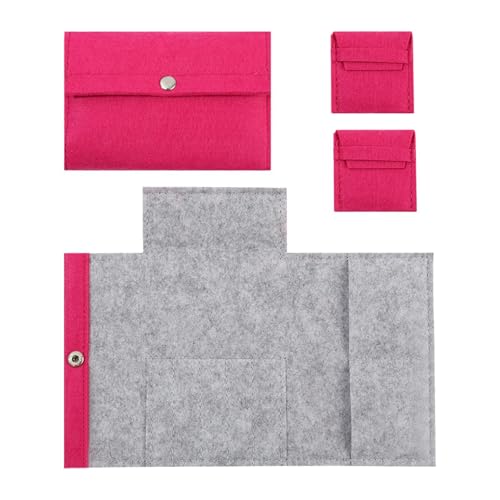 Colcolo 3-teiliges Rundstricknadeletui, Aufbewahrungstasche für Häkelnadeln, Organizer für Reisen, leicht zu halten, für Anfänger, Tasche für Rundstricknadeln, Rot Colcolo 3-teiliges Rundstricknadeletui, Aufbewahrungstasche für Häkelnadeln, Organizer für Reisen, leicht zu halten, für Anfänger, Tasche für Rundstricknadeln, Rot von Colcolo