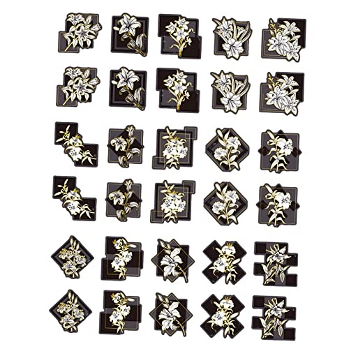 Colcolo 30 Stück Blumen-Aufkleber, Handkonto, Retro-Stil, dekoratives Sammelalbum, wasserdicht, Tagebuch-Handwerk, Band-Pflanzen-Aufkleber für, Lily Colcolo 30 Stück Blumen-Aufkleber, Handkonto, Retro-Stil, dekoratives Sammelalbum, wasserdicht, Tagebuch-Handwerk, Band-Pflanzen-Aufkleber für, Lily von Colcolo