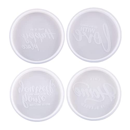 Colcolo 4 Stück DIY Epoxidharz Gussherstellung für Harz Untersetzer Set Dekoration, Stil A von Colcolo