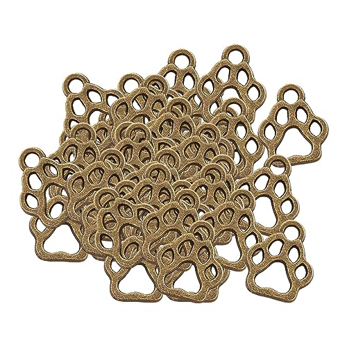 Colcolo 50 x Bärenklauen-Anhänger, Perlen-Charms, Geburtstagsgeschenke, handgefertigtes, niedliches, stilvolles Dekor, Bärenklauen-Charms zum Basteln, für die, Bronze Colcolo 50 x Bärenklauen-Anhänger, Perlen-Charms, Geburtstagsgeschenke, handgefertigtes, niedliches, stilvolles Dekor, Bärenklauen-Charms zum Basteln, für die, Bronze von Colcolo