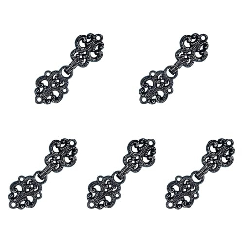 Colcolo 5X Mantel Verschluss Befestigungen Elegante Schnalle für Bühne Kostüm Cheongsam Kleid Mäntel, Schwarz Colcolo 5X Mantel Verschluss Befestigungen Elegante Schnalle für Bühne Kostüm Cheongsam Kleid Mäntel, Schwarz von Colcolo
