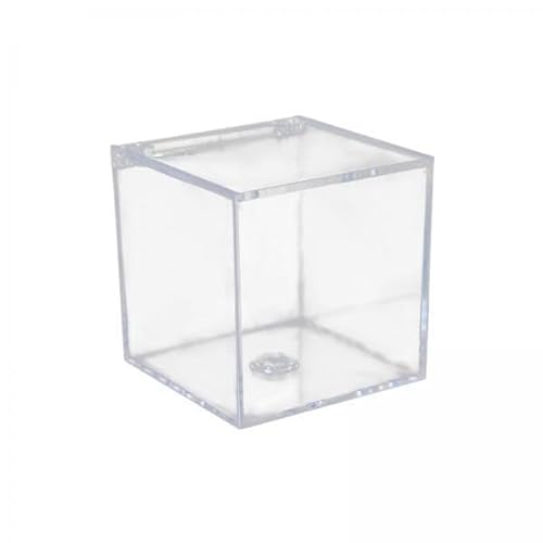 Colcolo 5x Quadratische Würfel Geschenkbox Aus Transparentem Acryl mit Deckeln, Perlen, Aufbewahrungsbehälter, Quadratische Behälter, Pralinenschachtel für Di von Colcolo