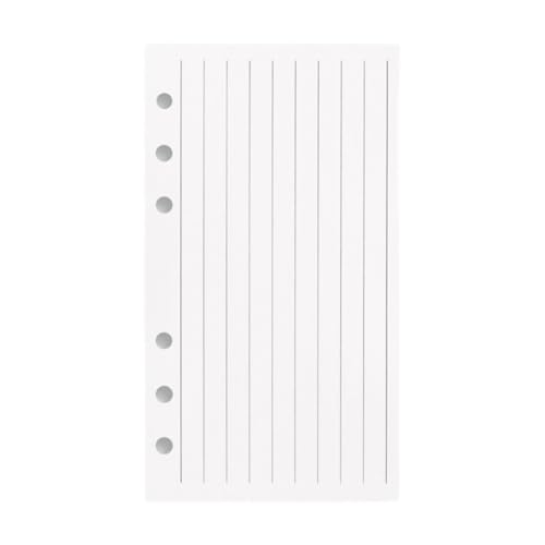 Colcolo A6-Planer-Nachfüllpapier, loses, Mehrzweck-Tagebucheinlagen mit 6 Löchern, für Tagebücher, A6-Binder-Notizbücher, Vertikale Linie von Colcolo