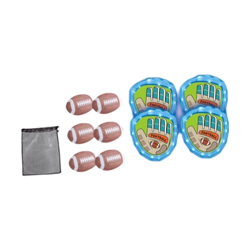 Colcolo Ballwurf- und Fangspielset für Kinder, leuchtendes, klebriges Ballspielzeug für Kinder, Strandspielzeug, interaktives Familienspiel für den Garten, Blau mit Rugby Colcolo Ballwurf- und Fangspielset für Kinder, leuchtendes, klebriges Ballspielzeug für Kinder, Strandspielzeug, interaktives Familienspiel für den Garten, Blau mit Rugby von Colcolo
