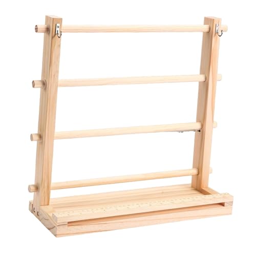 Colcolo Band-Organizer aus Holz, Bastelband-Organizer, 4 Ebenen, leichtes Bandregal, Bandhalter für Fäden, Geschenkpapier von Colcolo