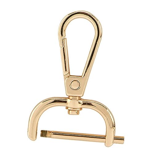 Colcolo Drehbare Karabinerverschlüsse für Taschen, Handtaschen, abnehmbare -Clips, PU-Zubehör, drehbare Karabinerhaken für DIY Carfts, 25 mm Gold von Colcolo