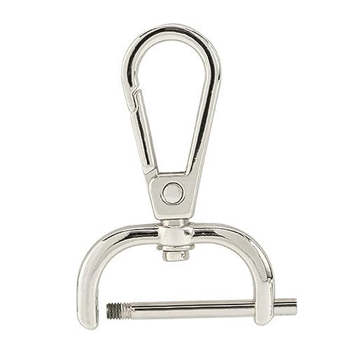 Colcolo Drehbare Karabinerverschlüsse für Taschen, Handtaschen, abnehmbare -Clips, PU-Zubehör, drehbare Karabinerhaken für DIY Carfts, 25 mm Silber von Colcolo