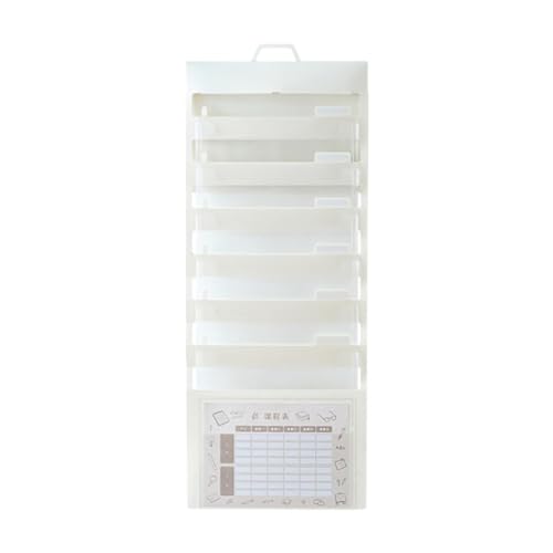 Colcolo Hängender -Akten-Organizer mit 6 Taschen für Büro-Klassenzimmer, Aktenordner-Organizer über der Tür für Papier im Letter-A4-Format, Weiß Colcolo Hängender -Akten-Organizer mit 6 Taschen für Büro-Klassenzimmer, Aktenordner-Organizer über der Tür für Papier im Letter-A4-Format, Weiß von Colcolo