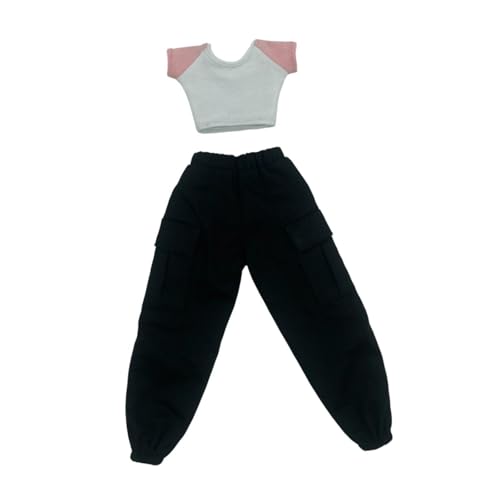 Colcolo Kleidung für 1/6 Actionfiguren, Miniatur T-Shirt und Hose, handgemachtes Zubehör für Puppen im Maßstab 12 Zoll, Rosa Colcolo Kleidung für 1/6 Actionfiguren, Miniatur T-Shirt und Hose, handgemachtes Zubehör für Puppen im Maßstab 12 Zoll, Rosa von Colcolo