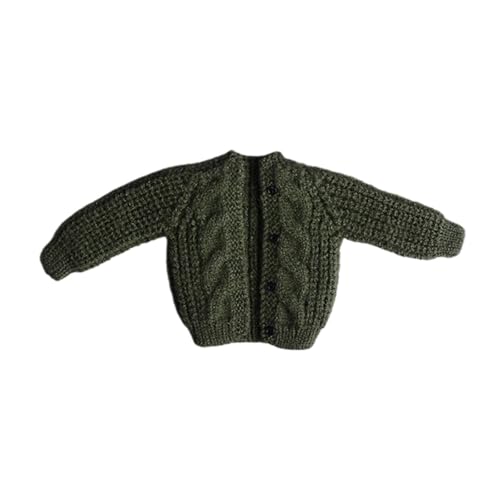 Colcolo Kleidung für Figuren im Maßstab 1/12, Puppenzubehör, Strickjacke, handgefertigte Pullover-Kleidung, Mini für 6-Zoll-Actionfiguren, Puppe, GrÜn von Colcolo