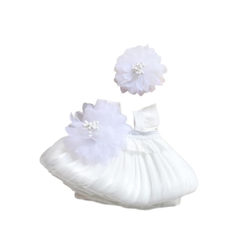 Colcolo Kleidung für Plüschpuppen, Kostüme, pädagogische Kleidung für Kinder, praktisches Basteln eigener Puppen, Ankleiden für 17-Zoll-Puppen, weiße Blumen von Colcolo