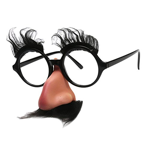 Colcolo Lustige Brille, Dekorative Brille, Partybrille, Brille mit Nase, Und von Colcolo