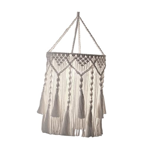 Colcolo Makramee-Lampenschirm, Boho-Hängeleuchte, Deckenleuchte, Deckenleuchte, Lampenschirm für Wohnzimmer, Büro, Festival, 30cmx75cm Colcolo Makramee-Lampenschirm, Boho-Hängeleuchte, Deckenleuchte, Deckenleuchte, Lampenschirm für Wohnzimmer, Büro, Festival, 30cmx75cm von Colcolo