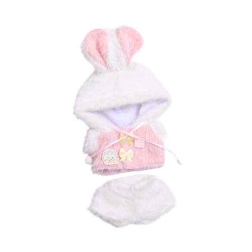 Colcolo Mini-Puppenkleidung, schickes Mode-Kleidung-Kostüm, niedlicher Cosplay-Anzug, Outfits-Set für 6,69-Zoll-Puppen, Zubehör, Rosa von Colcolo