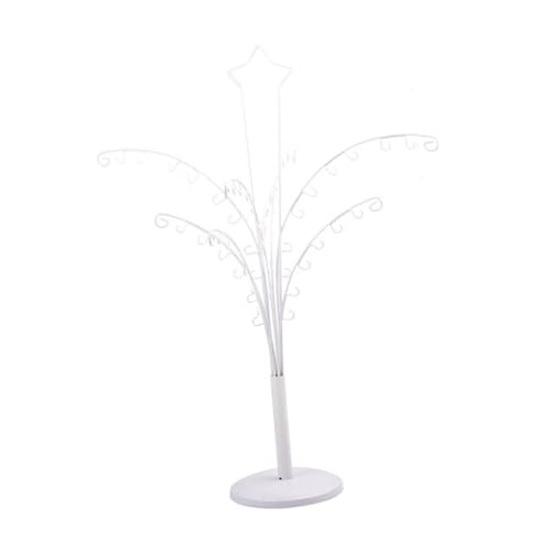 Colcolo Ohrring Rack Schmuck Baumständer Strudy Home Decor Praktische Schmuck Organizer Halskette Armbandstand für Anhänger Ringe Geschenke, Weiß von Colcolo